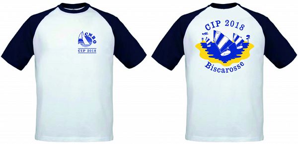 Sérigraphie une couleur au cœur et deux couleurs au dos sur tee shirt bicolore